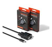 DriverGenius SerialPulseX USB-C to RS232 DB9 Adapter, 9-LED (2-Pack)