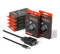 DriverGenius SerialPulseX USB-C to RS232 DB9 Adapter, 9-LED (6-Pack)