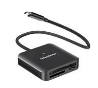 DriverGenius SpeedX CF-I | USB-C 3-in-1 Card Reader (CF-I / SD4.0 / microSD4.0) - High-Speed for Photographers and DSLR Videomakers - Braided Cable 30cm (Metal, HB080)