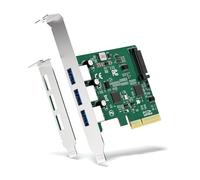 DriverGenius Turbo-X Series (Full Height) PCIe USB 3.2 Gen 2 Expansion Card, 3-Port USB-A 10Gbps Shared, PCIe x4/x8/x16 Adapter for Desktop PC, Windows 11/10 & Linux, Includes Low Profile Bracket