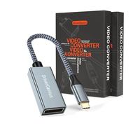 DriverGenius USB-C to 8K/60Hz DisplayPort Adapter Cable (Male/Female) - Compatible with DP-Alt Mode Laptops, PCs, Gaming Consoles & Monitors, Nylon-Braided, Metal Connector (2 Pcs/1 Pack)
