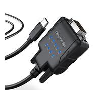 DriverGenius USB232A-E-C | Pl2303 USB-C to Serial/RS232 Adapter (DB9) 9 x LED 9 x Monitoring LED Lights - For PLC Programming, Data Collection, Embedded Systems | Compatible with Windows 11, macOS 15