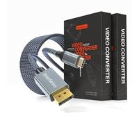 DriverGenius Vertex X86 Pro | 1.8m USB-C to 8K/60Hz DisplayPort Adapter Cable (Male/Male) - Compatible with DP-Alt Mode Laptops, PCs, Gaming Consoles - Nylon-Braided【2 Pcs/1 Pack】