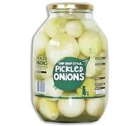 Drivers Pickled Onions Chop Shop Style 2.25kg - Whole Peeled Onions in Traditional Vinegar - Chip Shop Style - Resealable Glass Jar - Suitable for Vegetarians