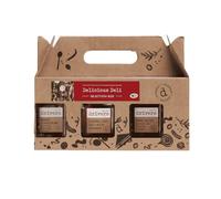 Drivers Pickles - Deli Pickle Vegetarian Hamper Selection Box 3 Deli Pickles Dips Sweet Cornichons, Mini Onions, Caramelised Onion Chutney. Gifts Set For Men & Women. Savoury Food Hamper (Pack of 6)
