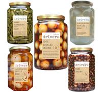 Drivers XXL Jars (1.7kg each) - Choose Any Duo Combination from: Old Fashioned Chilli Eggs, 1906 Pickled Onions, Mini Onions, Cornichons and Hand Selected Pickled Eggs.
