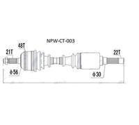 NTY NPW-CT-003 Drive shaft