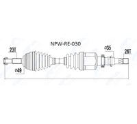 DRIVESHAFT/AXLE RIGHT RENAULT MEGANE II 1.4,1.5DCI,1.6 2002-