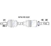 DRIVESHAFT/AXLE RIGHT RENAULT TRAFFIC II 1.9DCI,2.0,2.5DCI 01- GEAR PK5/PK6