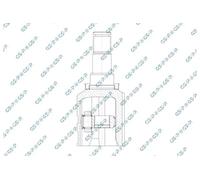 Driveshaft CV joint 601186 GSP for TOYOTA IQ