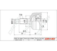 Driveshaft CV joint DP2110.10.1076 Drve+ for HONDA ACCORD III CRX Mk II