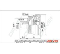 JOINT KIT DRIVE SHAFT DP2110.10.1102 FOR SEAT AUDI A4/B7/Convertible/B6 2.0L
