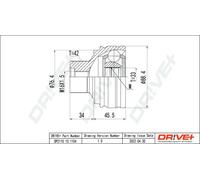 Driveshaft CV joint DP2110.10.1104 Drve+ for AUDI Q5 A5 A4 B8 A4 B8 Avant