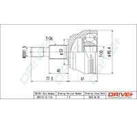 Driveshaft CV joint DP2110.10.1116 Drve+
