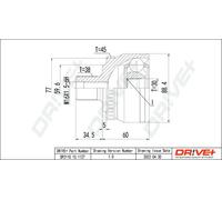 Driveshaft CV joint DP2110.10.1127 Drve+ for AUDI VW