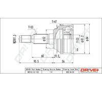 JOINT KIT DRIVE SHAFT DP2110.10.1132 FOR CHEVROLET L44/LXT 1.6L 4cyl NUBIRA