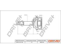 Driveshaft CV joint DP2110.10.1145 Drve+ for PEUGEOT CITROËN RENAULT OPEL