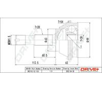 JOINT KIT DRIVE SHAFT DP2110.10.1151 FOR PEUGEOT BOXER/Bus/Van FIAT 2.8L 4cyl