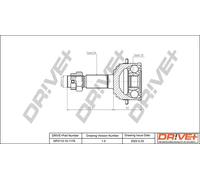 Driveshaft CV joint DP2110.10.1176 Drve+ for FIAT DOBLO MPV DOBLO Box Body/MPV
