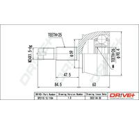 JOINT KIT DRIVE SHAFT DP2110.10.1184 FOR FIAT BRAVO/II STILO/VAN/Multi/Wagon