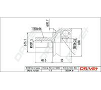 Driveshaft CV joint DP2110.10.1220 Drve+ for VOLVO FORD