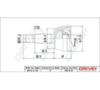 JOINT KIT DRIVE SHAFT DP2110.10.1231 FOR MAZDA FORD KA FIESTA/Hatchback/Van 1.3L