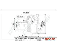 Driveshaft CV joint DP2110.10.1232 Drve+ for VW FORD SEAT