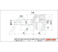 JOINT KIT DRIVE SHAFT DP2110.10.1262 FOR HYUNDAI KIA G4EE 1.4L G4EA 1.3L 4cyl