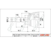 Driveshaft CV joint DP2110.10.1270 Drve+ for HYUNDAI ELANTRA III MATRIX