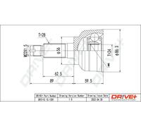 JOINT KIT DRIVE SHAFT DP2110.10.1281 FOR KIA CARENS/MPV CLARUS T8 1.8LFE 2.0L