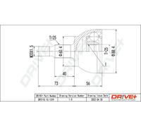 Driveshaft CV joint DP2110.10.1319 Drve+ for MERCEDES-BENZ A-CLASS