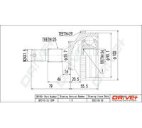 Driveshaft CV joint DP2110.10.1399 Drve+ for PEUGEOT 406 406 Estate 406 Coupe