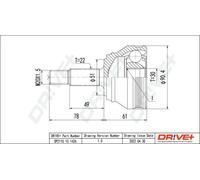 Driveshaft CV joint DP2110.10.1426 Drve+ for VW SEAT