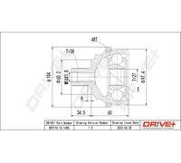 Driveshaft CV joint DP2110.10.1498 Drve+ for VW TRANSPORTER Mk IV Van