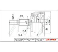 JOINT KIT DRIVE SHAFT DP2110.10.1502 FOR VW TRANSPORTER/T5/Platform/Chassis/T6