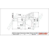 JOINT KIT DRIVE SHAFT DP2110.10.1504 FOR VW CHFA/BMD/CHFB 1.2L 3cylASY 1.9L 4cyl