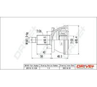 Driveshaft CV joint DP2110.10.1539 Drve+ for SEAT SKODA VW AUDI