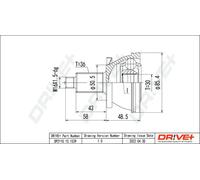 JOINT KIT DRIVE SHAFT DP2110.10.1539 FOR SKODA ROOMSTER/Praktik FABIA/II/Combi