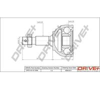 Driveshaft CV joint DP2110.10.1556 Drve+ for PEUGEOT FIAT CITROËN TOYOTA DS