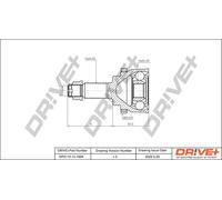 Driveshaft CV joint DP2110.10.1629 Drve+ for FIAT CITROËN PEUGEOT