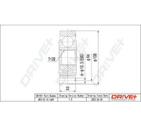 Driveshaft CV joint DP2110.10.1659 Drve+ for SKODA AUDI VW