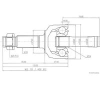 HERTH+BUSS JAKOPARTS Joint Kit Drive Shaft J2826019 - Fits DAIHATSU Storia/Move/YRV