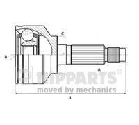 Driveshaft CV joint N2825036 NIPPARTS for MITSUBISHI COLT VI