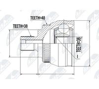 NTY NPZ-VW-029 Joint kit, drive shaft