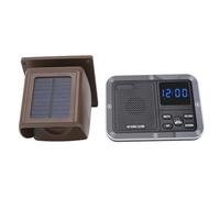 Driveway Alarm, Solar Powered 0.5 Mile Long Range Outdoor Motion Sensor Detector Wireless Driveway Alert System, IP55 Weatherproof, Long Distance Detection
