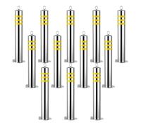 Driveway Barrier Traffic Barricade Traffic Delineator Posts 26/32 inch Height, Stainless Steel Driveway Barrier Parking Cones Visual, For Crowd Control/Street Stanchion (12 Pack 25.6in Tall)