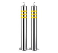 Driveway Barrier Traffic Barricade Traffic Delineator Posts 26/32 inch Height, Stainless Steel Driveway Barrier Parking Cones Visual, For Crowd Control/Street Stanchion (2 Pack 31.5in Tall)