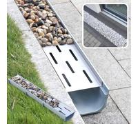 Driveway Drainage System - Outdoor Ditch Gutter for Efficient Rainwater Management, Patio and Yard Grate, 10x60x6cm, Durable Storm Drain Solution