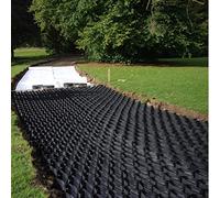 Driveway Ground Stabilizer Paver with Drain Holes - 2 Inch Depth Soil Grid for Outdoor, Park, Courtyard - Easy Install Pea Gravel Grids, Available in 3ft to 20ft Lengths