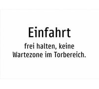 Driveway - Keep Free, No Waiting Zone in the Gate Area. - Sticker A4: 297 x 210 mm - Without Graphics, Only Text